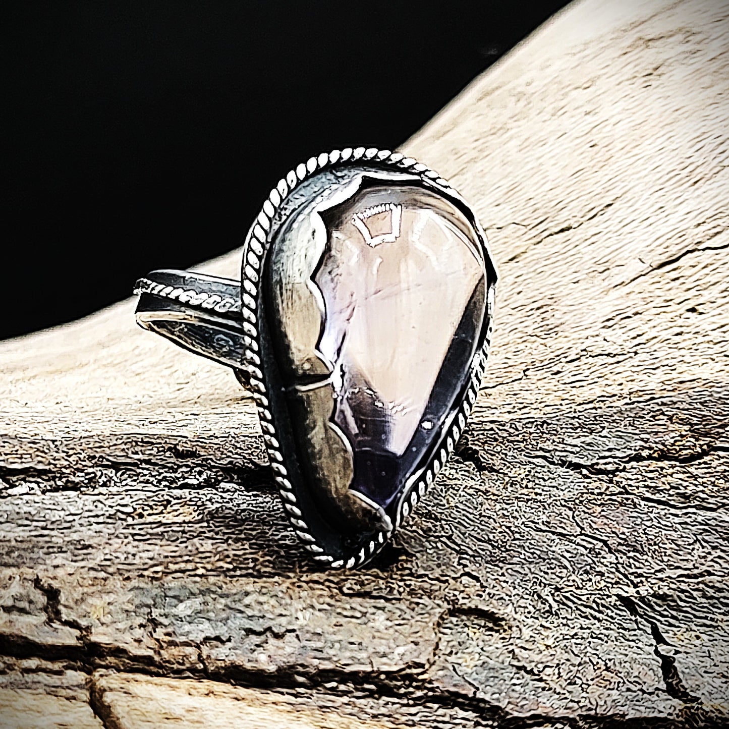 Teardrop Lavender Ametrine Ring