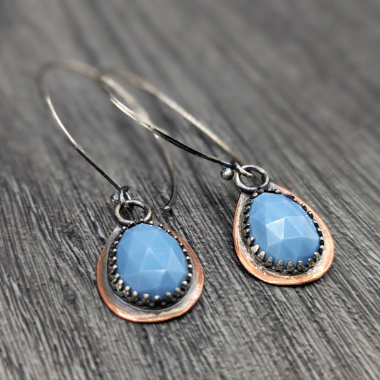 Everyday elegance: blue opal earrings for all occasions.